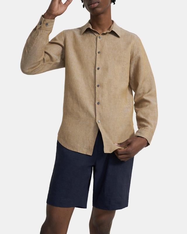 Standard-Fit Shirt in Linen Product Image