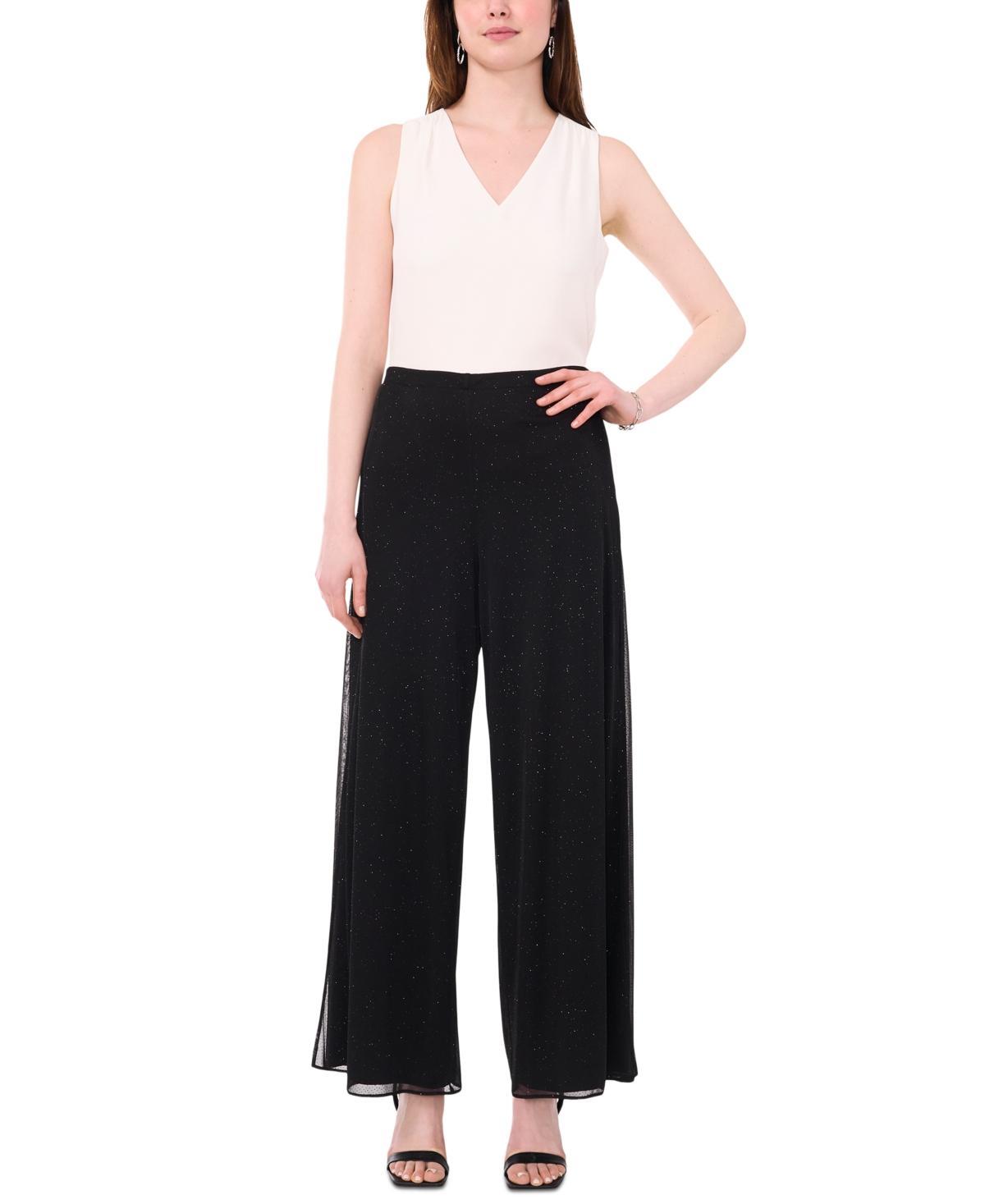 Msk Womens Glittered Pull-On Palazzo Pants product image