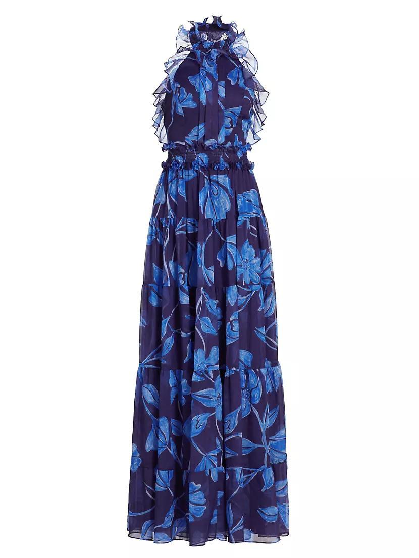 Nightflower Ruffled Floral Maxi Dress Product Image