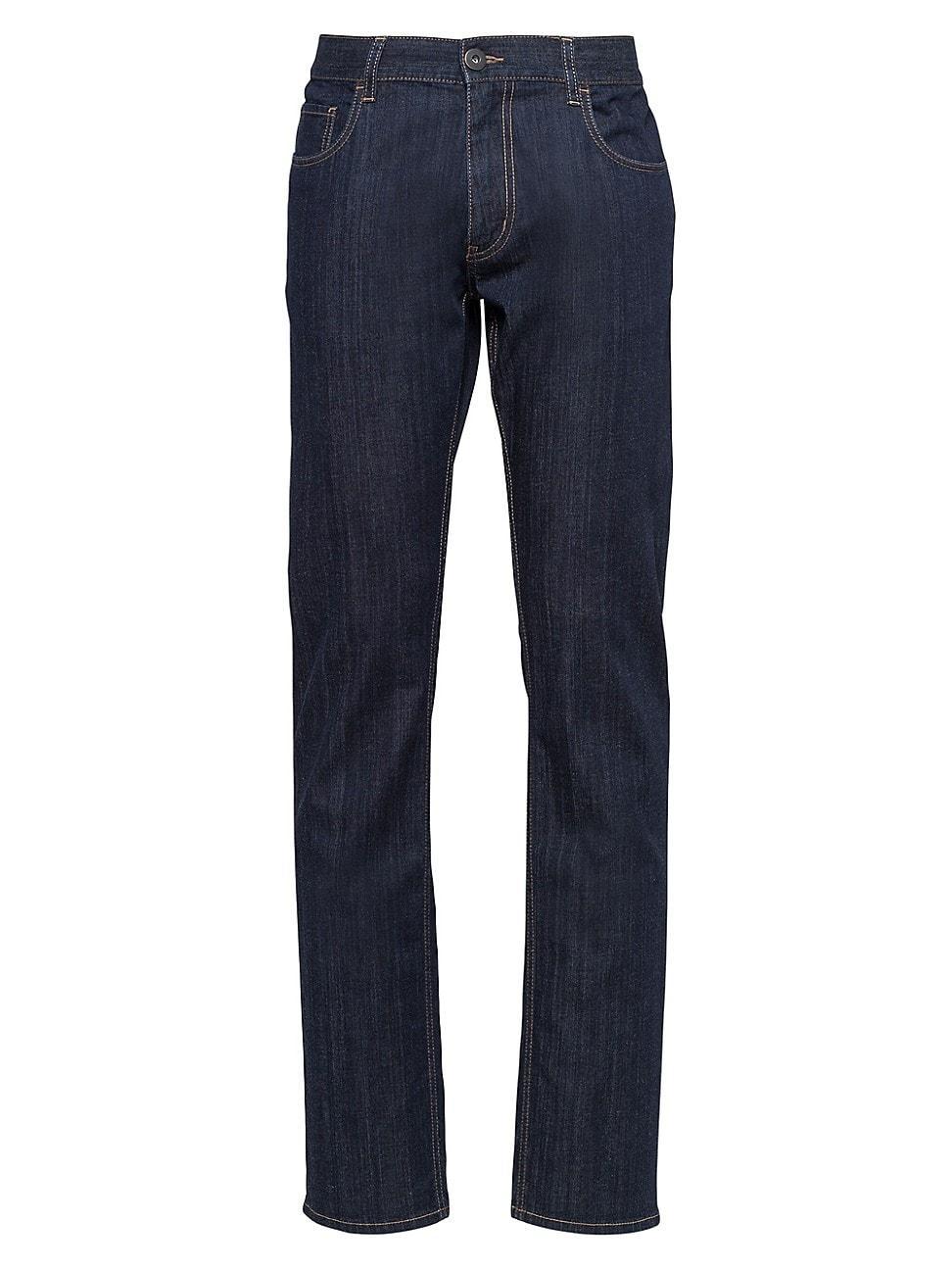 Mens Five-Pocket Stretch-Denim Trousers Product Image