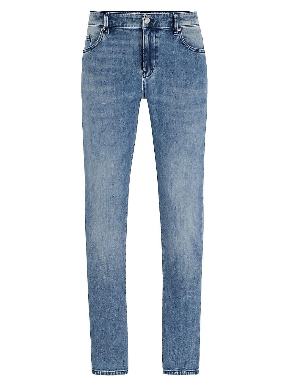 Mens Slim-Fit Jeans in Cashmere-Touch Denim Product Image