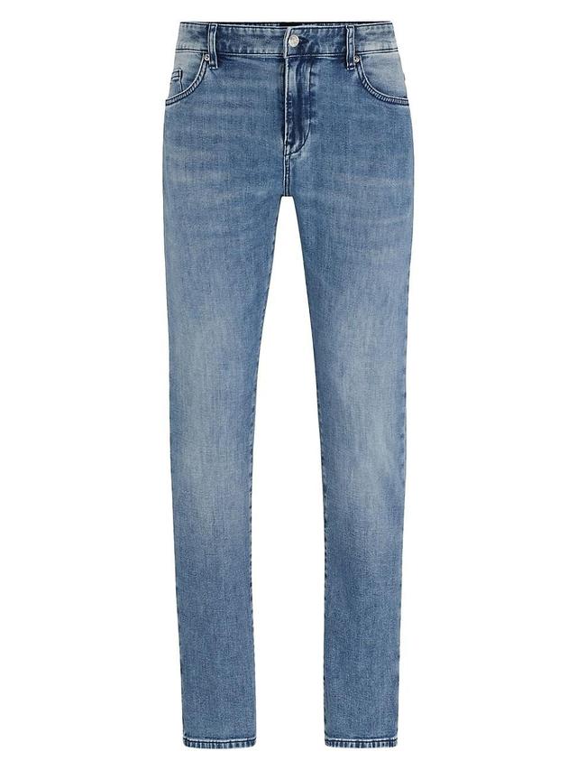 Mens Slim-Fit Jeans in Cashmere-Touch Denim Product Image