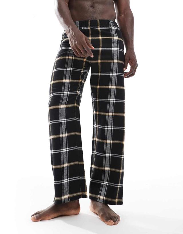 ASOS DESIGN check lounge pant in black Product Image