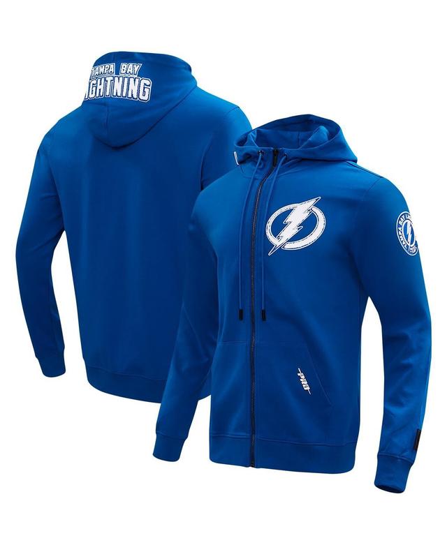 Mens Pro Standard Blue Tampa Bay Lightning Classic Chenille Full-Zip Hoodie Jacket Product Image