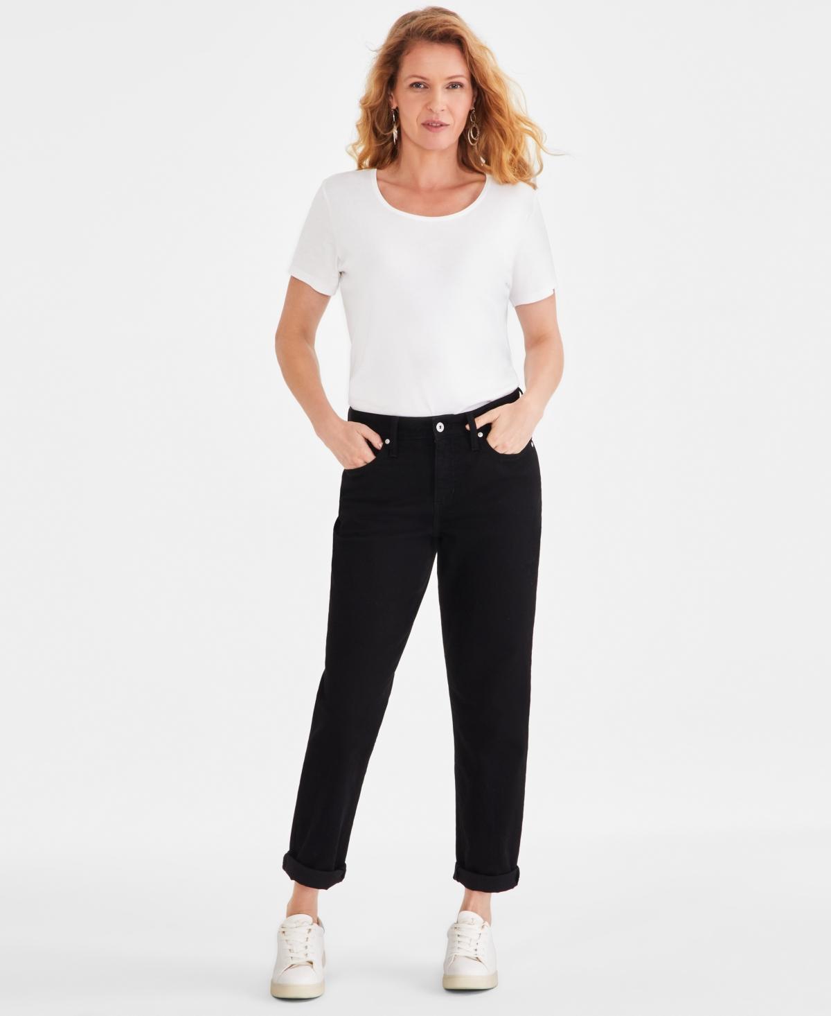 Style & Co Womens Mid-Rise Relaxed Girlfriend Jeans, Created for Macys Product Image