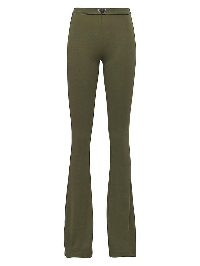 Womens Ribbed Knit Cotton Pants Product Image