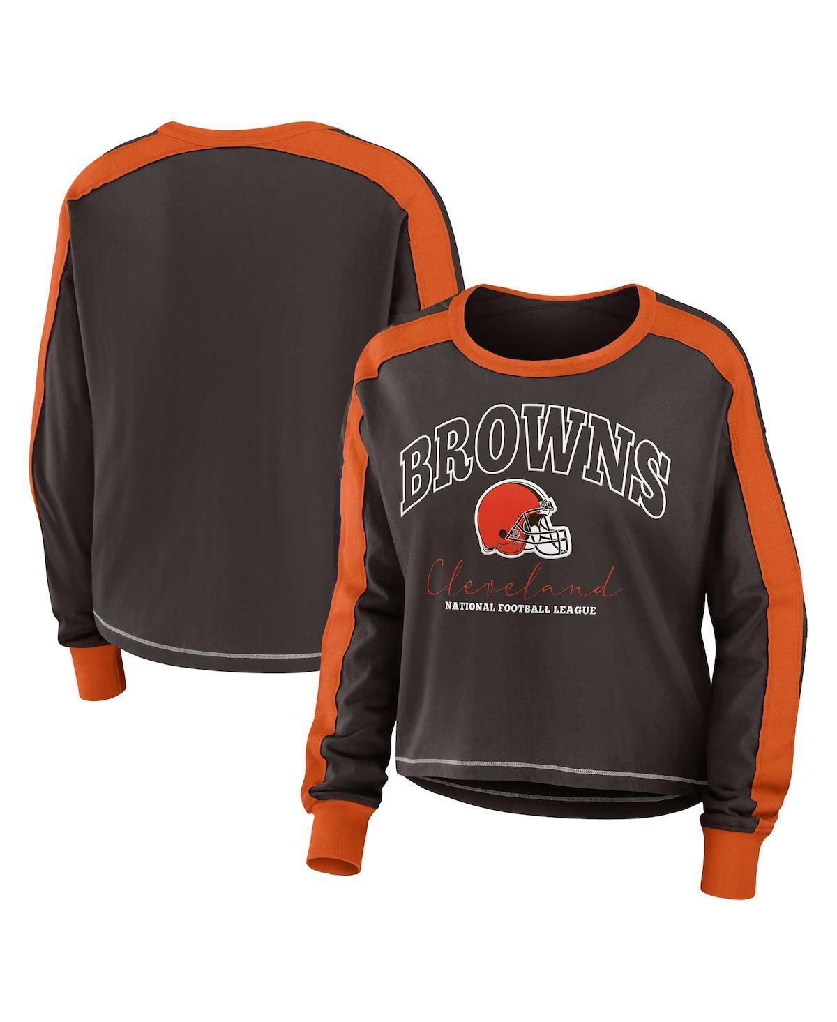 Womens WEAR by Erin Andrews Navy Chicago Bears Plus Size Colorblock Long Sleeve T-Shirt Product Image