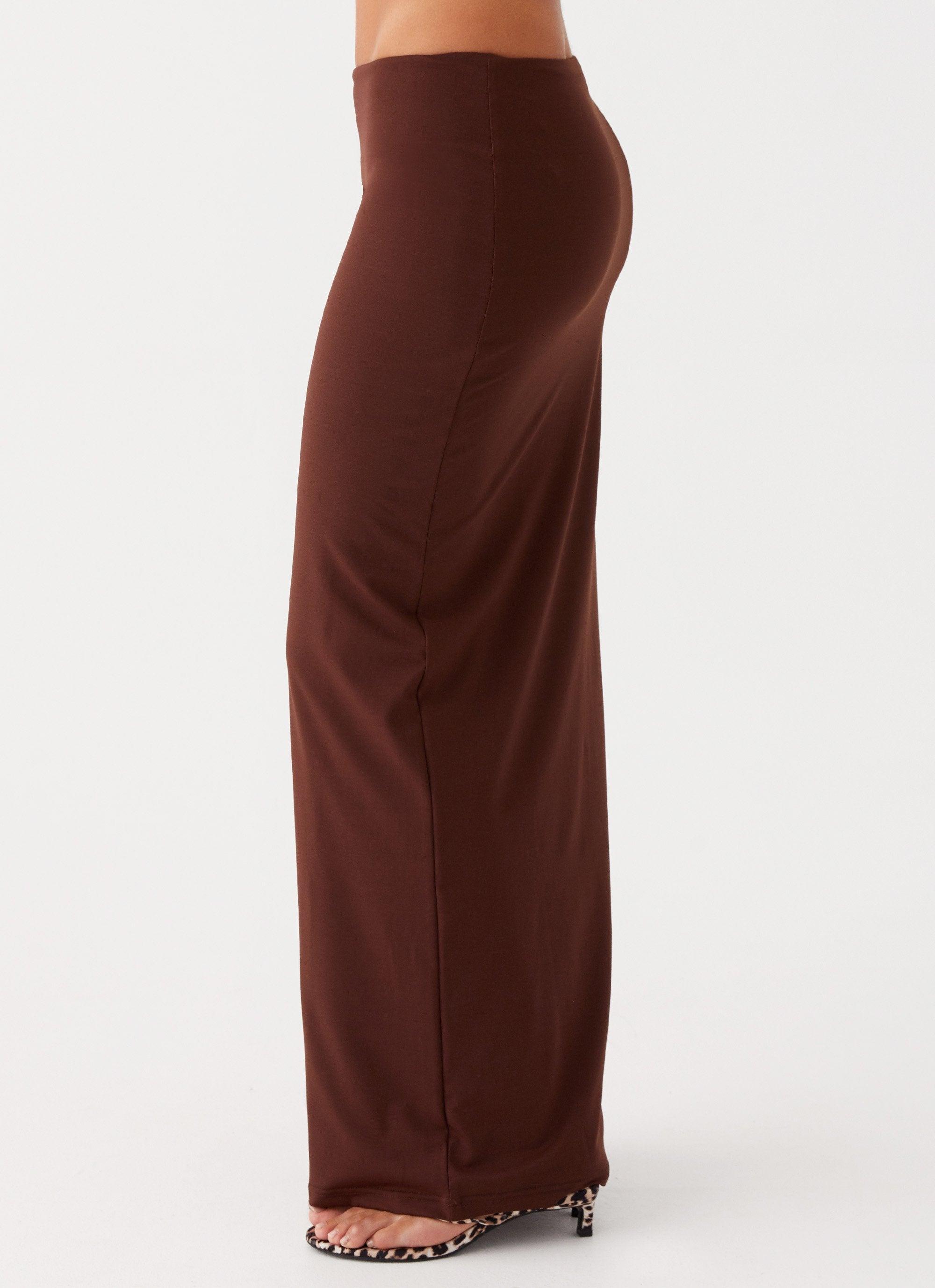 Solace Soul Maxi Skirt - Chocolate Product Image