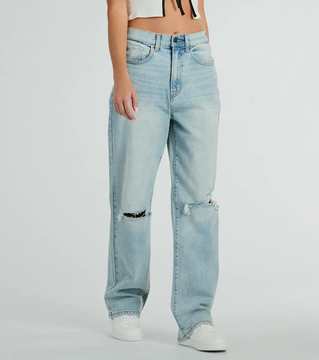 Authentic Trendsetter High Rise Denim Boyfriend Jeans Product Image