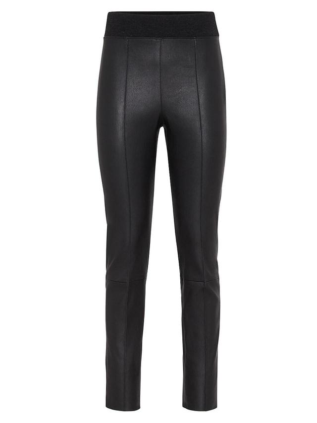 Womens Stretch Nappa Leather Leggings Product Image