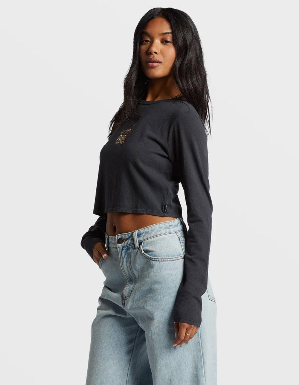 BILLABONG Tommy Womens Long Sleeve Crop Tee Product Image