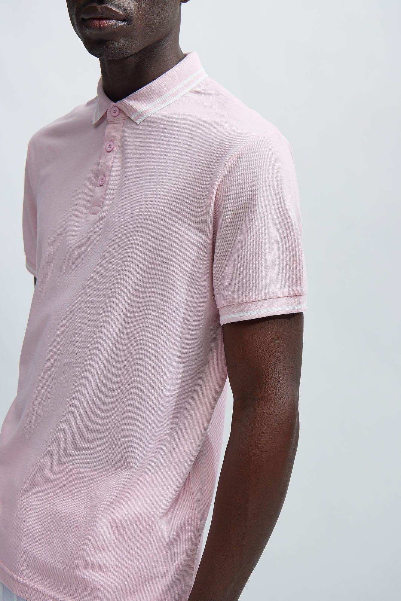 Wilson Short Sleeve Polo - Pink Product Image