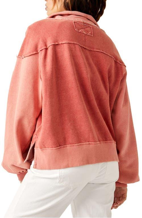 Kassey Half Zip Sweatshirt In Cherry Product Image