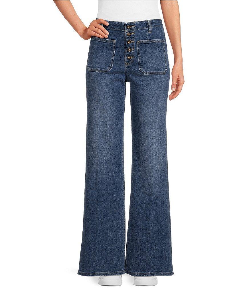 Dear John James Wide Leg High Rise 5-Button Jean Product Image