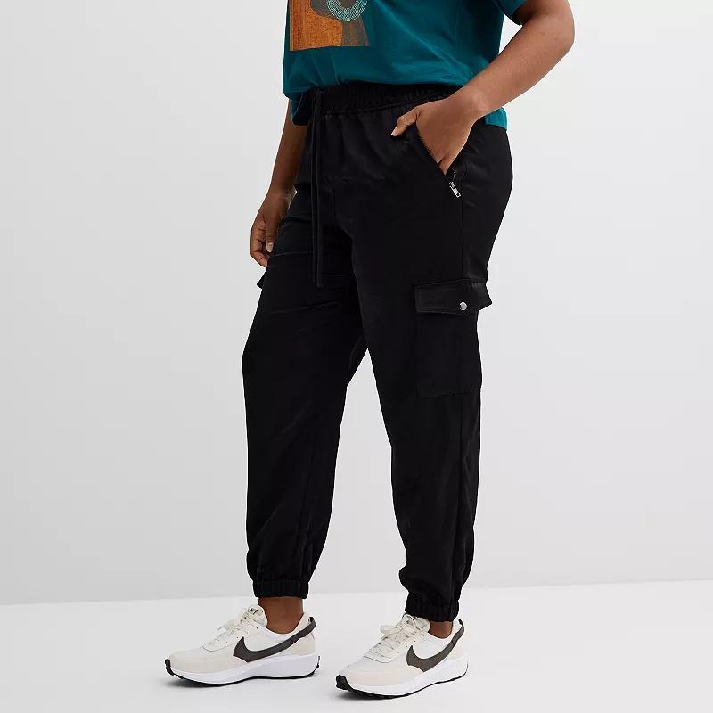 Womens Sonoma Community Brooklyn Dolly Silky Jogger With Cargo Pockets Sculptured Green Product Image