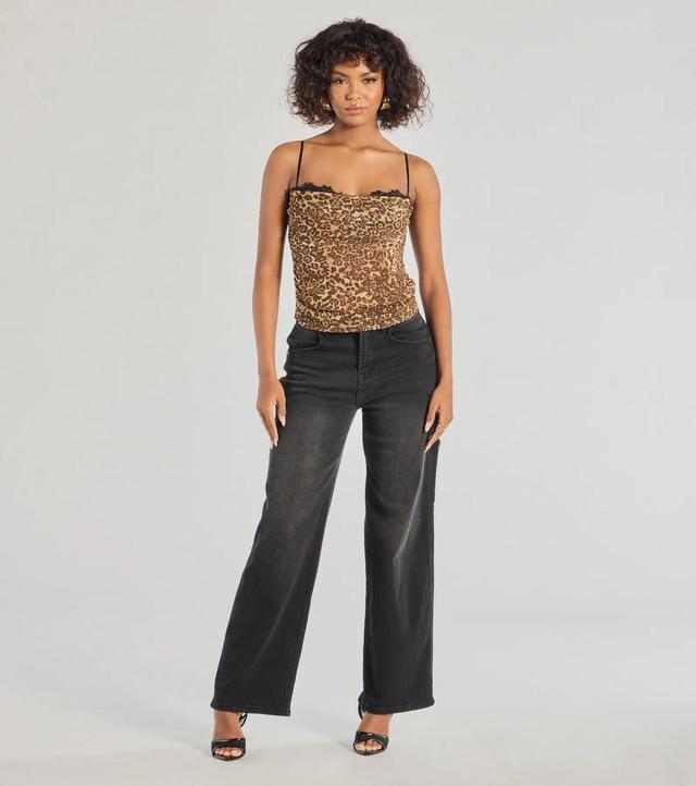 Wild Vibes Leopard Print Sleeveless Top Product Image