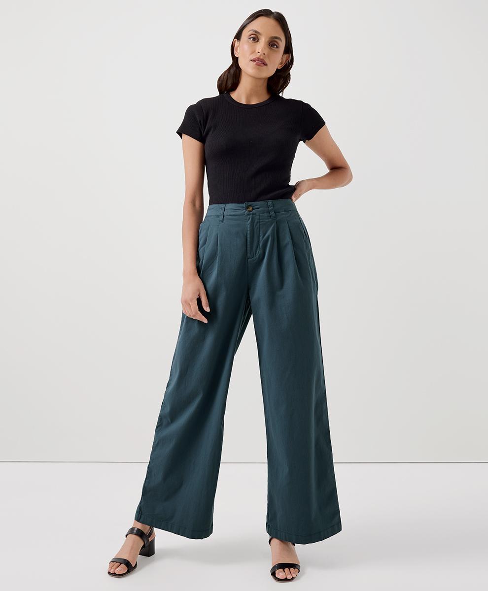 Womens Boulevard Brushed Twill Wide Leg Trouser 3XL product image