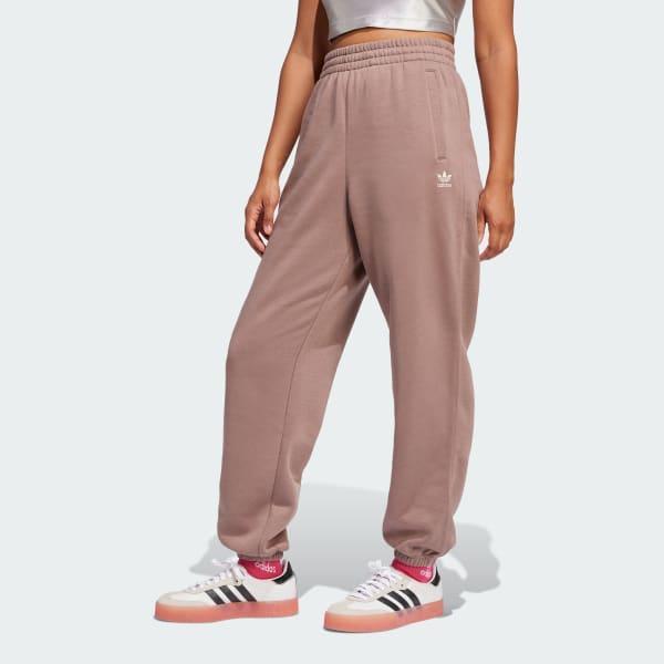 adidas Essentials Fleece Loose Joggers Glow Pink 2XS Womens Product Image