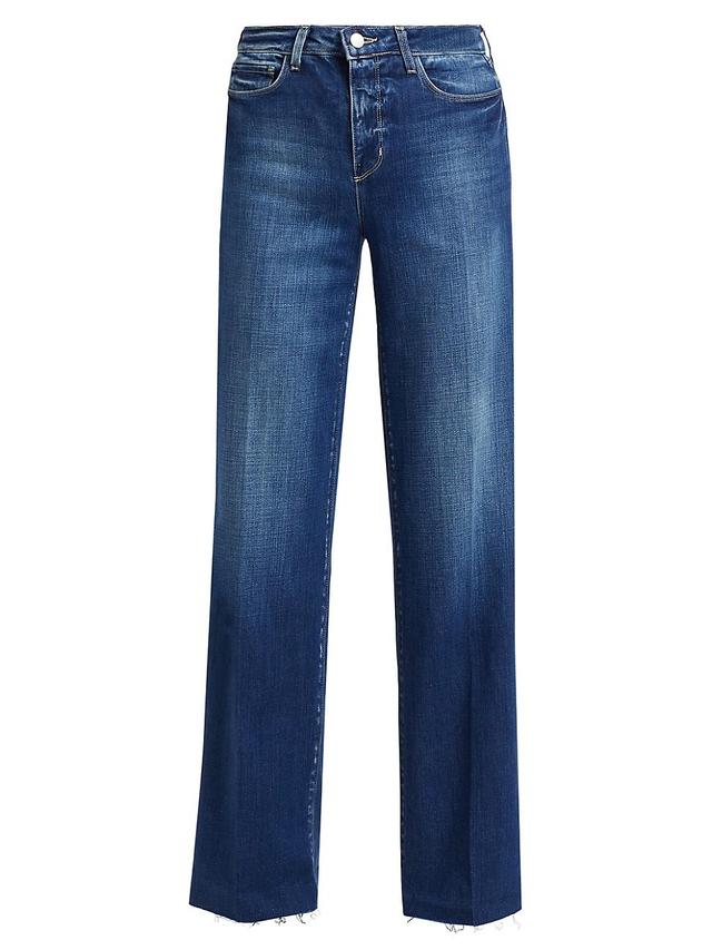 Womens Scottie High-Rise Wide-Leg Jeans Product Image