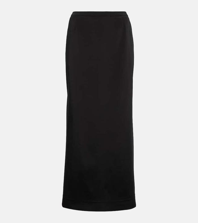 DOLCE & GABBANA Cady Maxi Skirt In Black Product Image