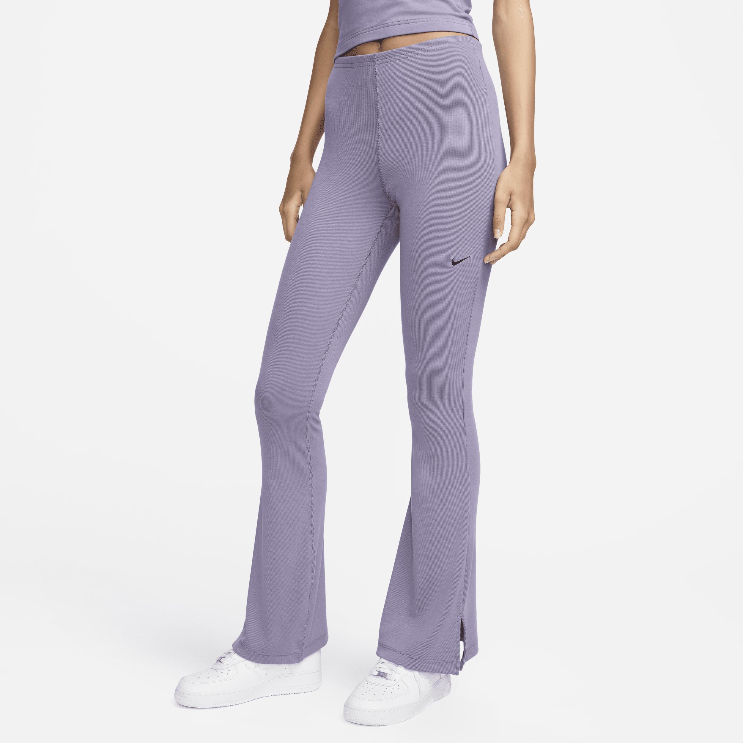 Women's Nike Sportswear Chill Knit Tight Mini-Rib Flared Leggings Product Image