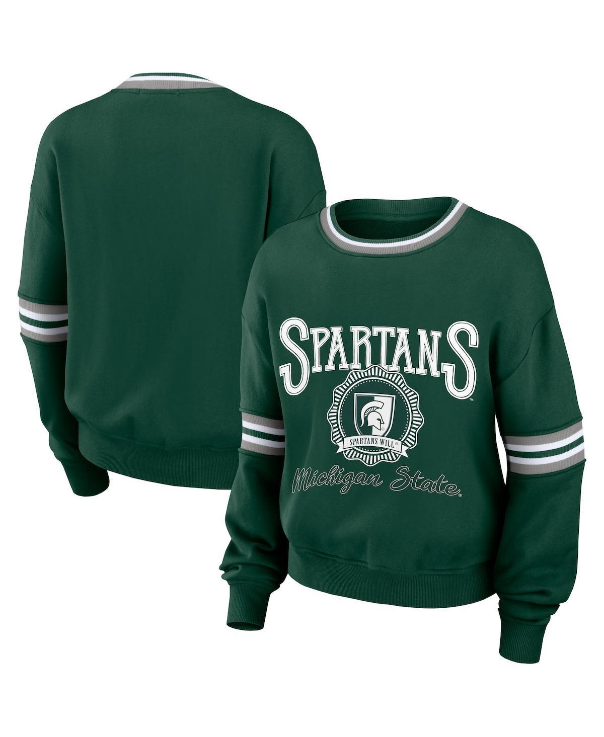 Womens Michigan State Spartans Vintage Pullover Sweatshirt Product Image