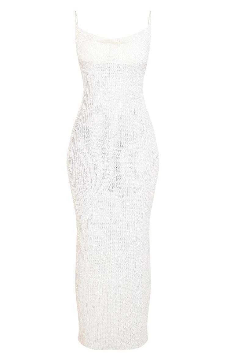 Tall Off White Textured Strappy Maxi Dress Product Image