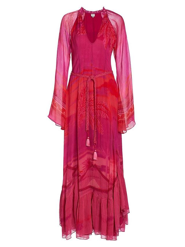 Womens Palm Chiffon Maxi Dress Product Image