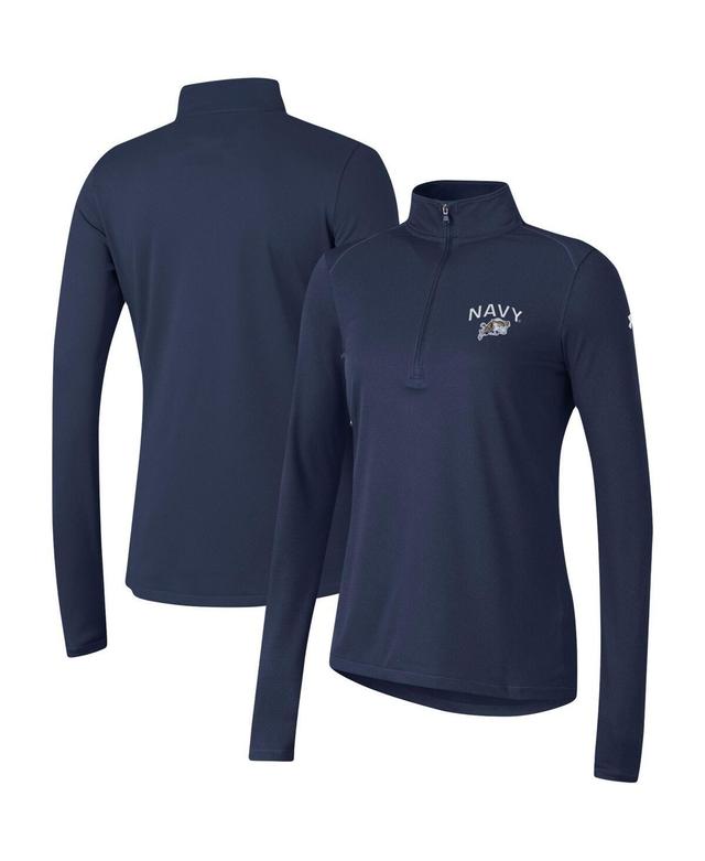 Womens Under Armour Navy Navy Midshipmen Tech Mesh Quarter-Zip Top Product Image