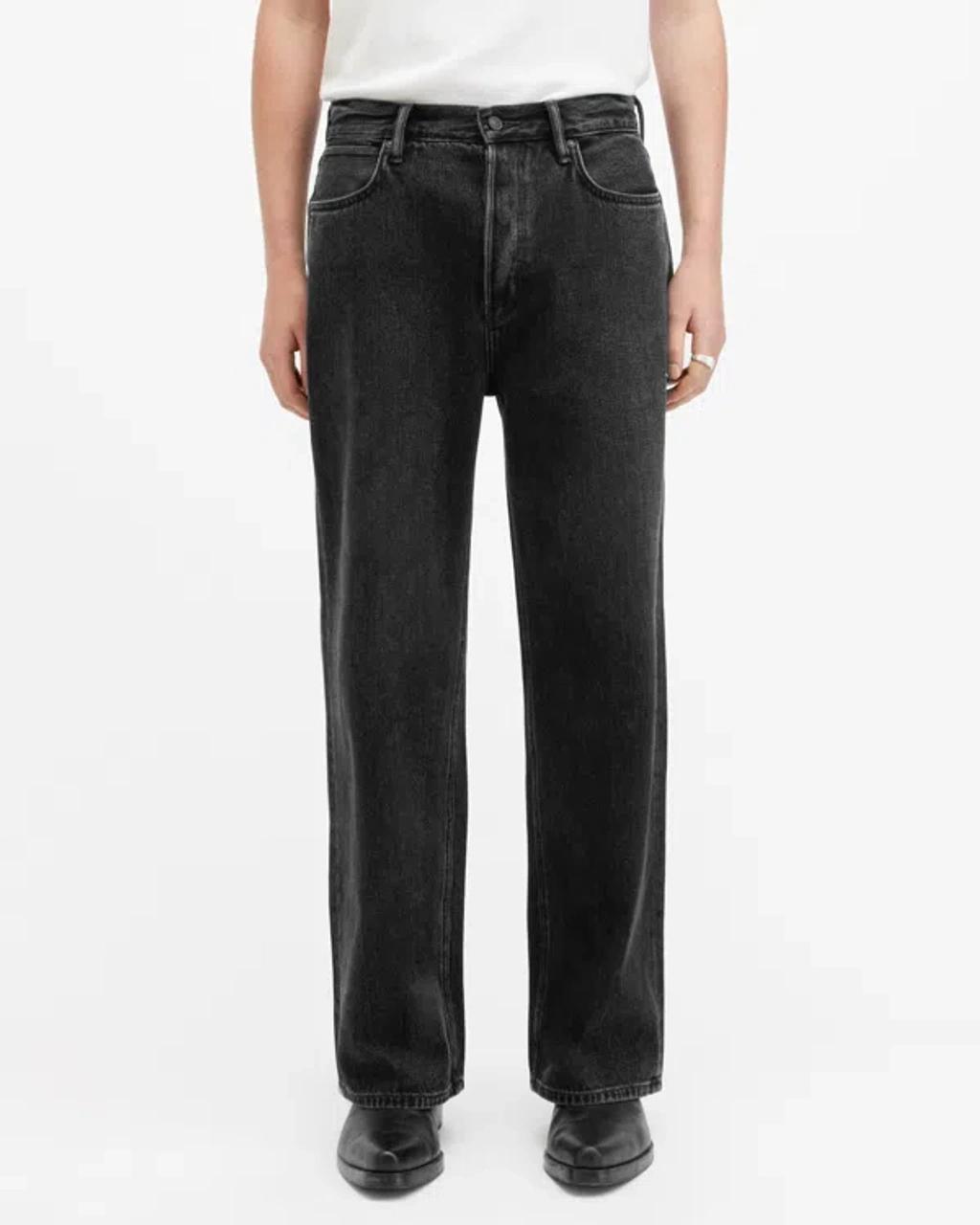 ALLSAINTS Lenny Loose Fit Wide Leg Denim Jeans In Washed Black Product Image