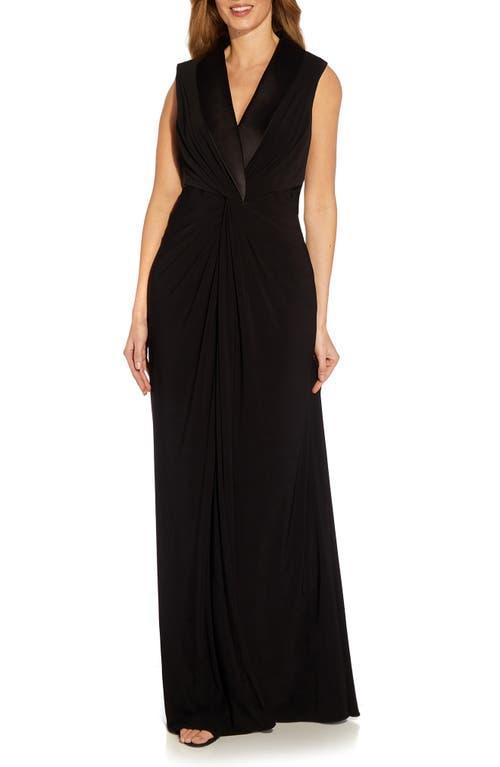 Adrianna Papell Tuxedo Matte Jersey Gown Product Image