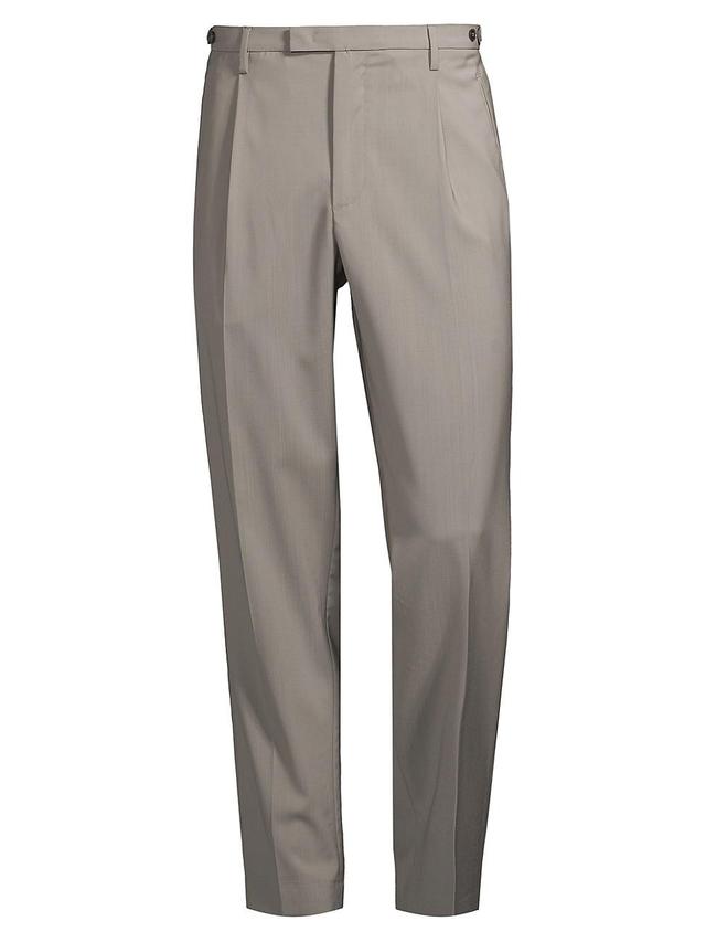 Mens Virgin Wool Slim Trousers Product Image