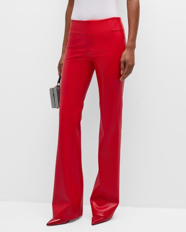 Olivia Vegan Leather Bootcut Pants Product Image