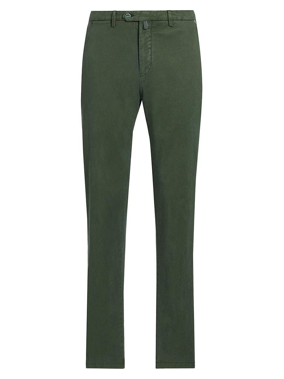 Mens Cotton-Blend Flat-Front Pants Product Image