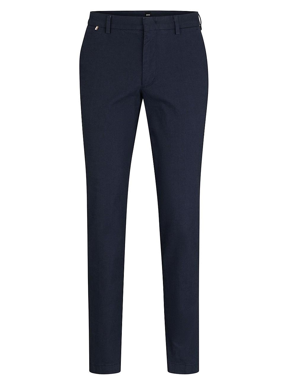 Mens Slim-Fit Chinos in Two-Tone Stretch Cotton Product Image