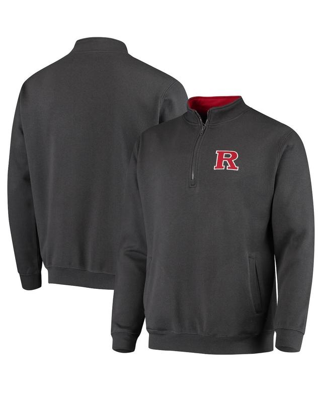 Mens Colosseum Charcoal Rutgers Scarlet Knights Tortugas Logo Quarter-Zip Jacket Product Image