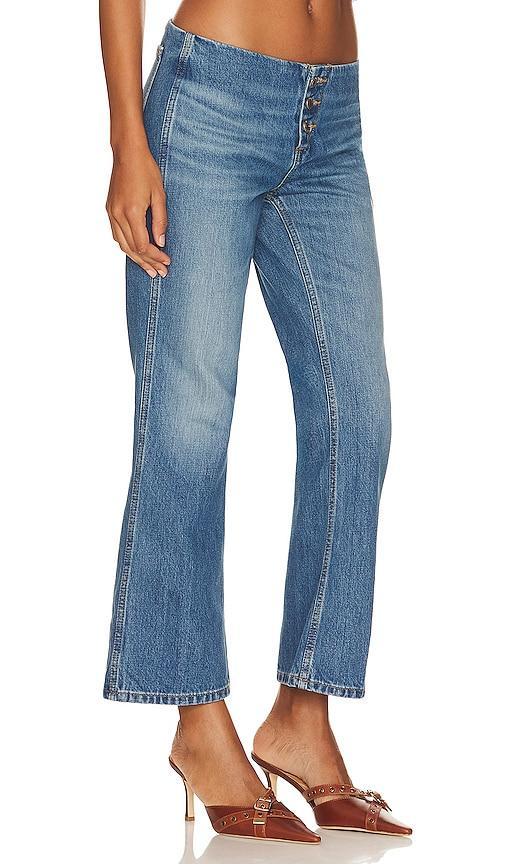 Womens Waistless Boot-Cut Crop Jeans Product Image