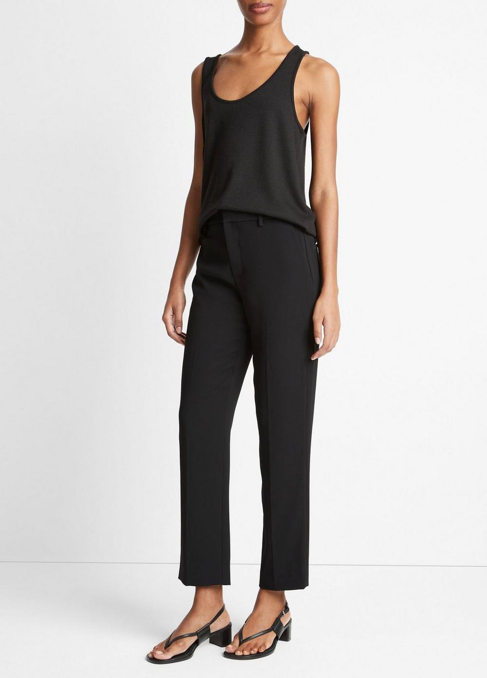 Crepe Tailored Straight-Leg Pant Product Image