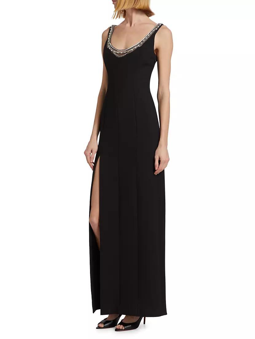 April Crystal-Embellished Column Gown Product Image