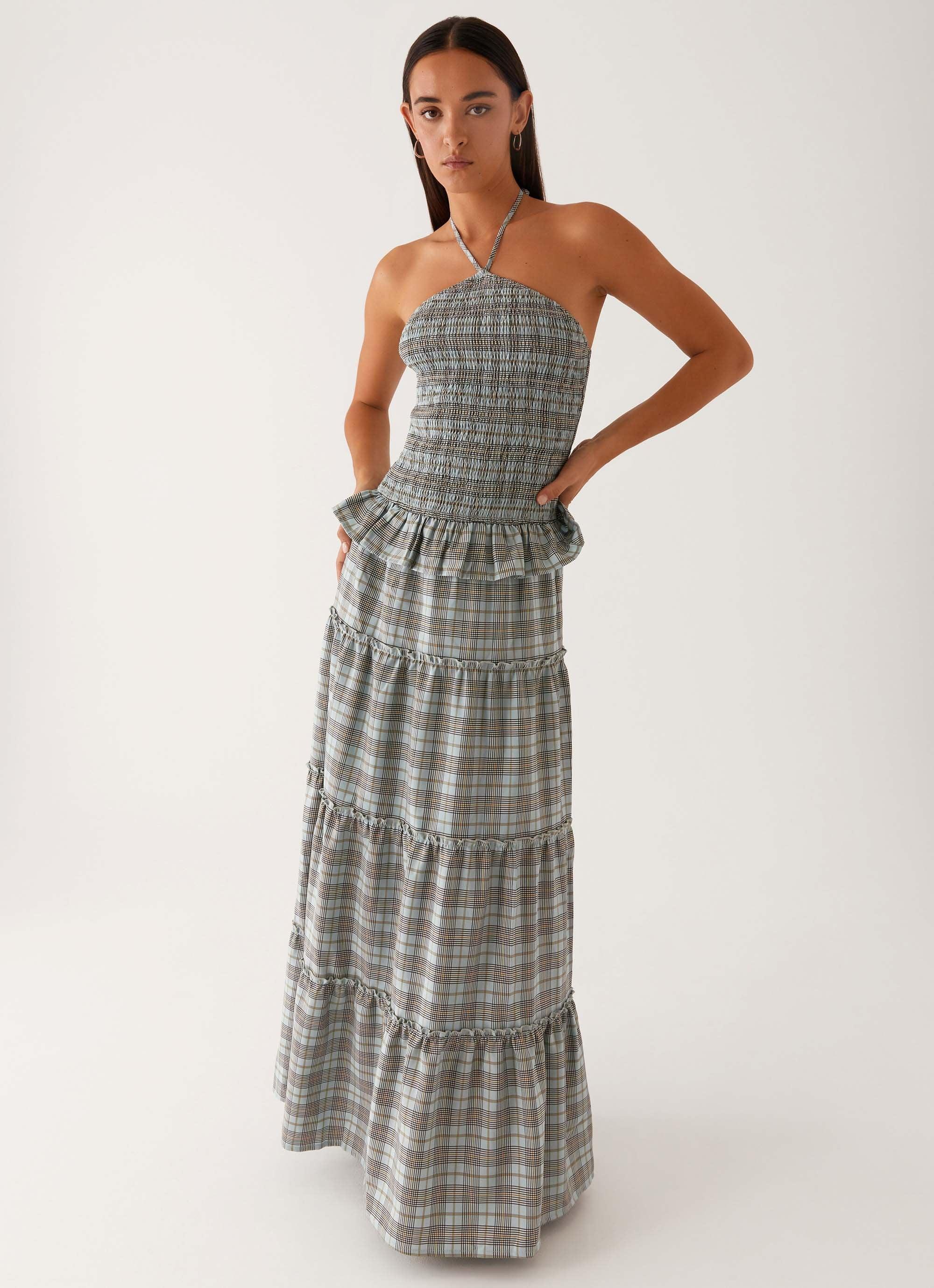 Picture This Maxi Dress - Check Product Image