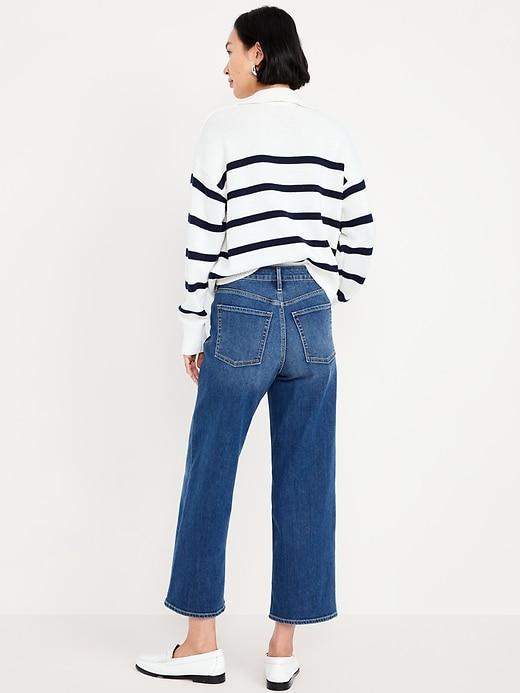 High-Waisted Wow Crop Wide-Leg Jeans Product Image