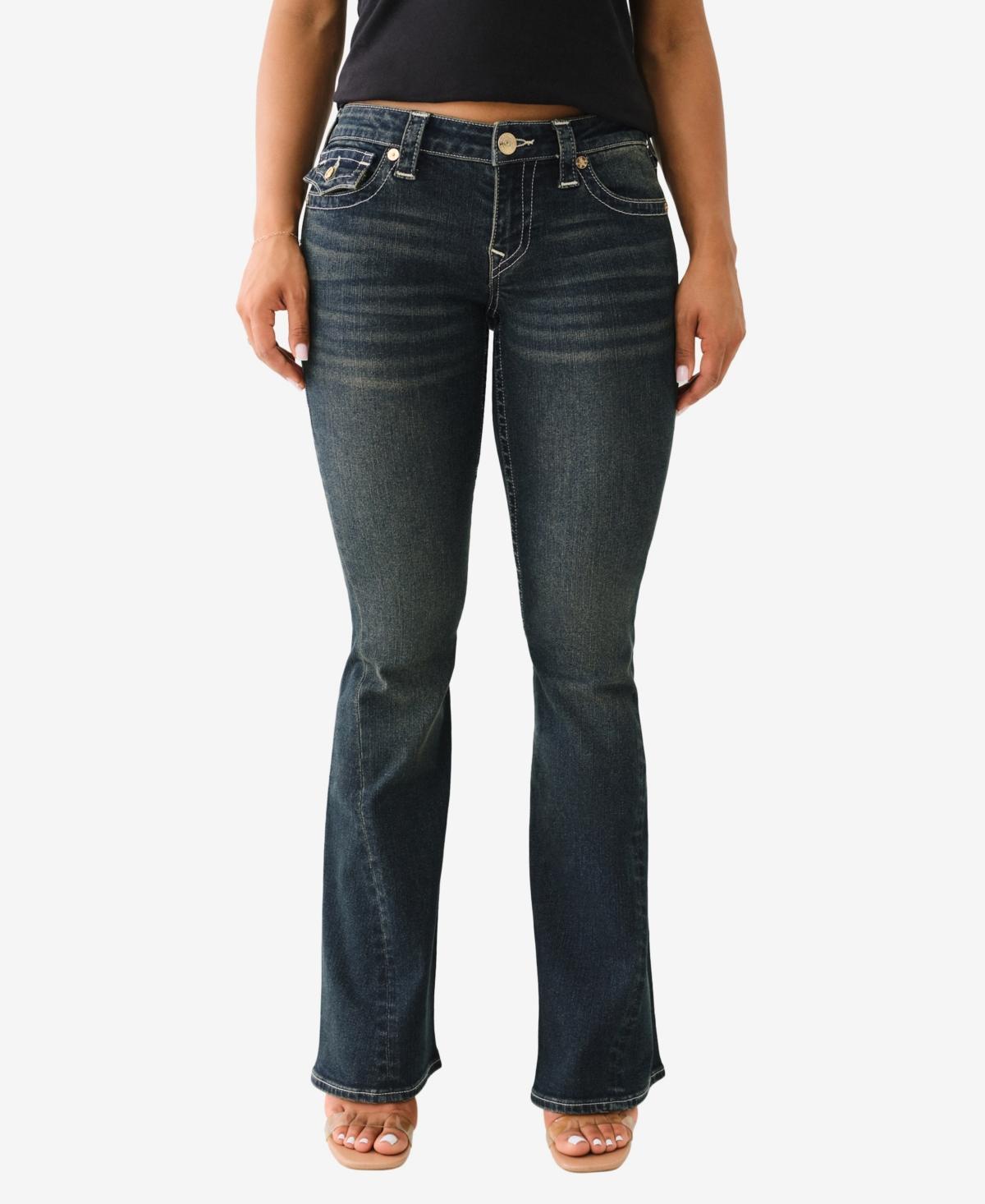 True Religion Womens Joey Low Rise Flare Flap Jean Product Image