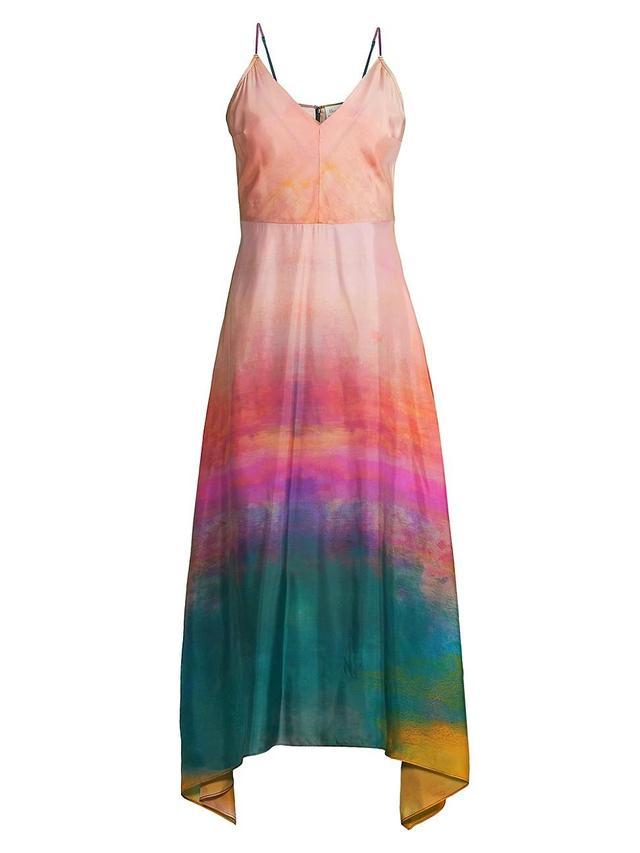 Womens Sleeveless Printed Midi-Dress Product Image