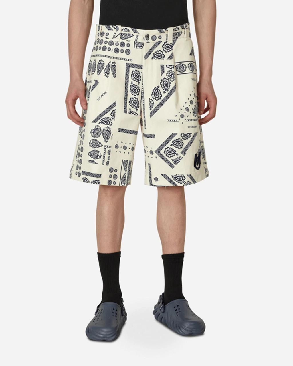 Bandana Print Shorts In White Product Image