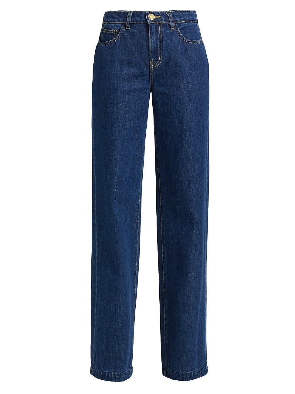 Womens Clayton High-Rise Wide-Leg Jeans Product Image