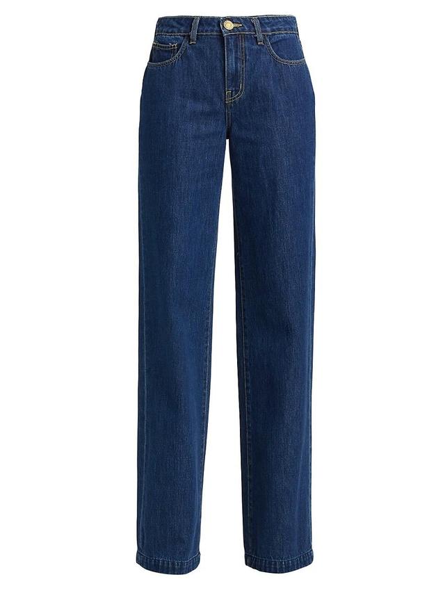 Womens Clayton High-Rise Wide-Leg Jeans Product Image