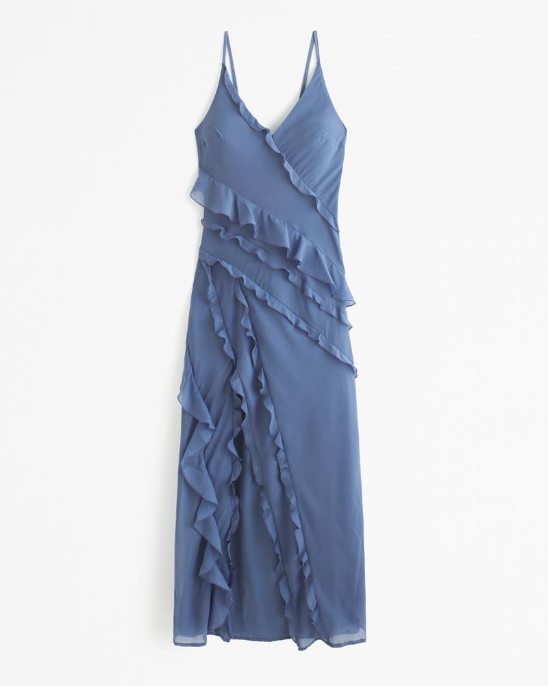 Draped Ruffle Maxi Dress product image