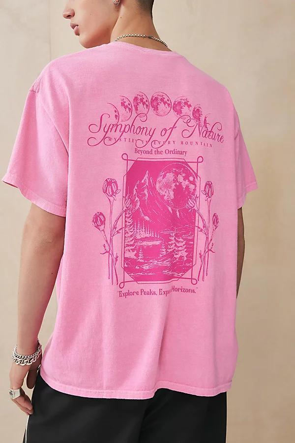 Urban Outfitters UO Pink Symphony Of Nature Tee Mens at Urban Outfitters Product Image