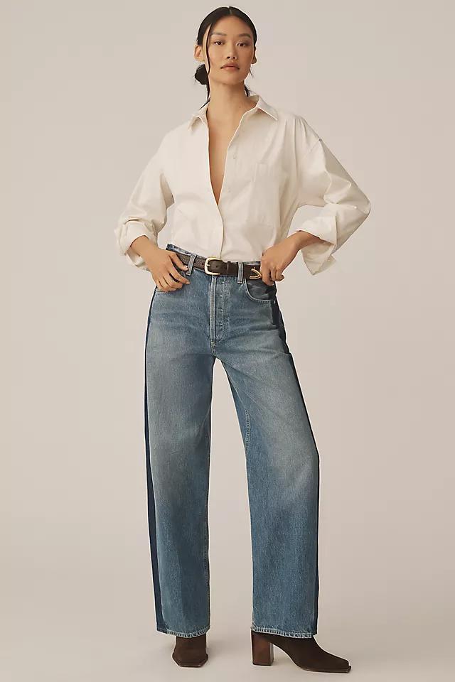 Citizens of Humanity Ayla Textured High-Rise Wide-Leg Jeans Product Image