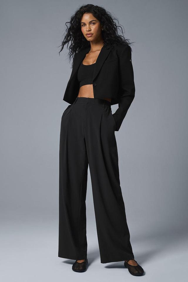 Cropped First-Class Blazer - Black Female Product Image